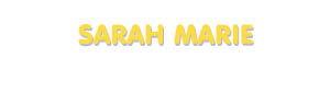 Der Vorname Sarah Marie